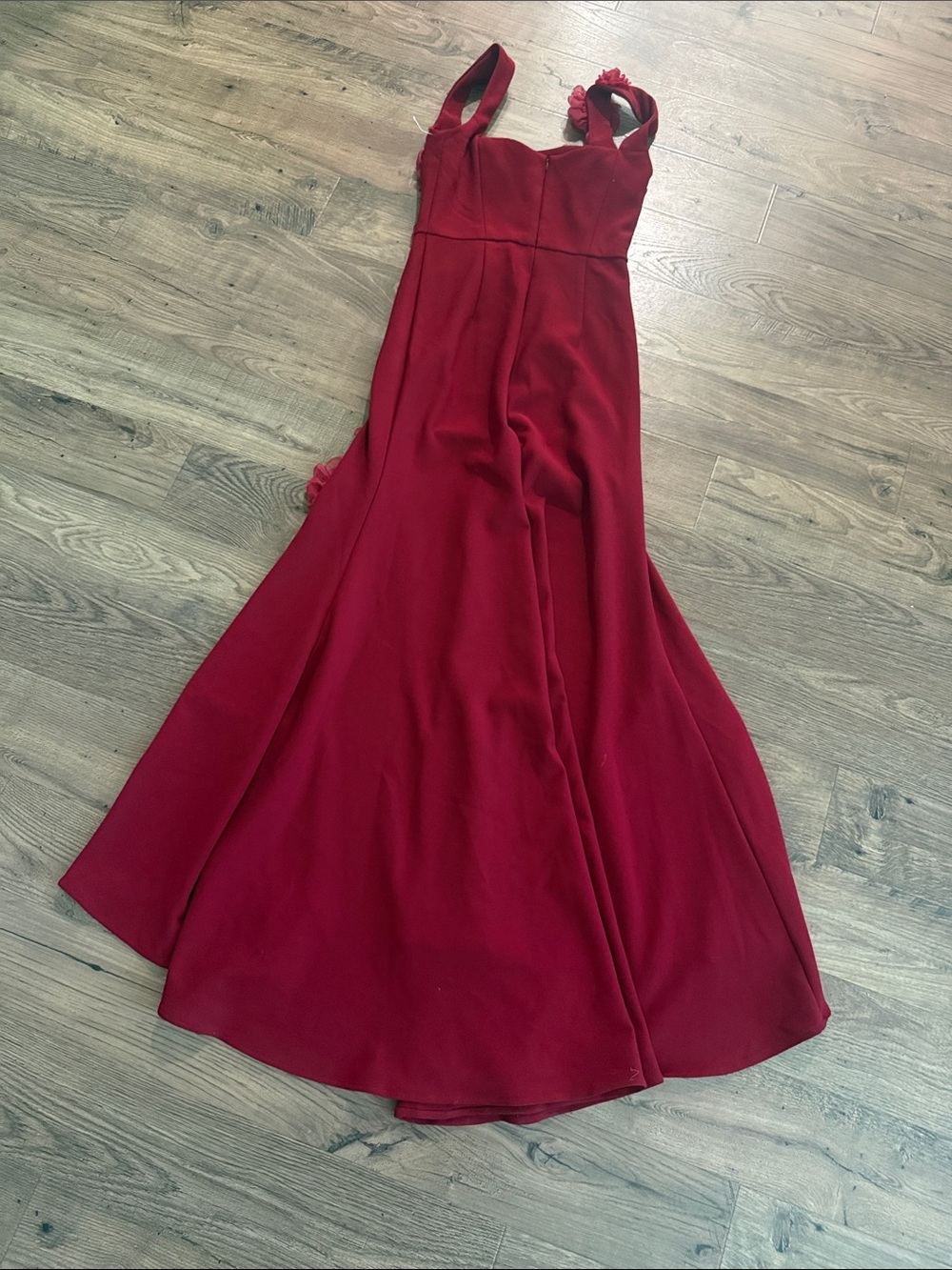 elliatt evanora red wine high low 3d floral applique maxi gown dress 
 NEW - Picture 7 of 7